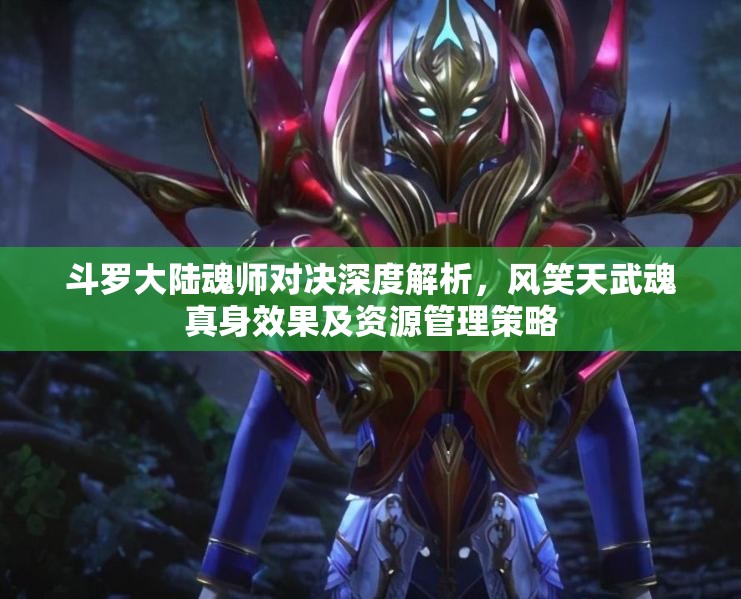 斗罗大陆魂师对决深度解析，风笑天武魂真身效果及资源管理策略