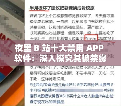 夜里 B 站十大禁用 APP 软件：深入探究其被禁缘由及影响