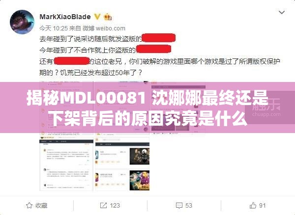 揭秘MDL00081 沈娜娜最终还是下架背后的原因究竟是什么
