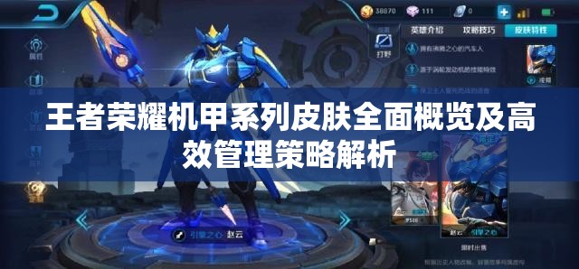 王者荣耀机甲系列皮肤全面概览及高效管理策略解析