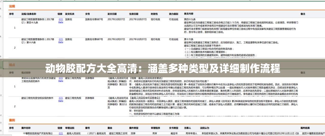 动物胶配方大全高清：涵盖多种类型及详细制作流程