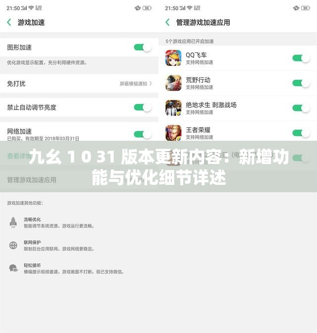 九幺 1 0 31 版本更新内容：新增功能与优化细节详述
