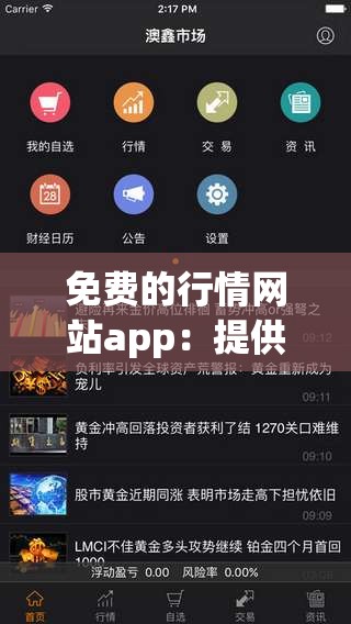 免费的行情网站app：提供精准全面的市场行情信息