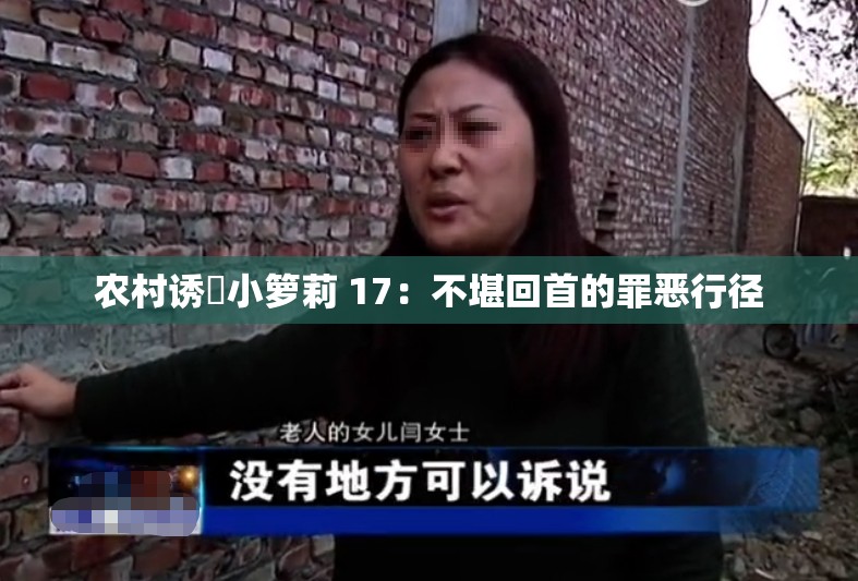 农村诱奷小箩莉 17：不堪回首的罪恶行径