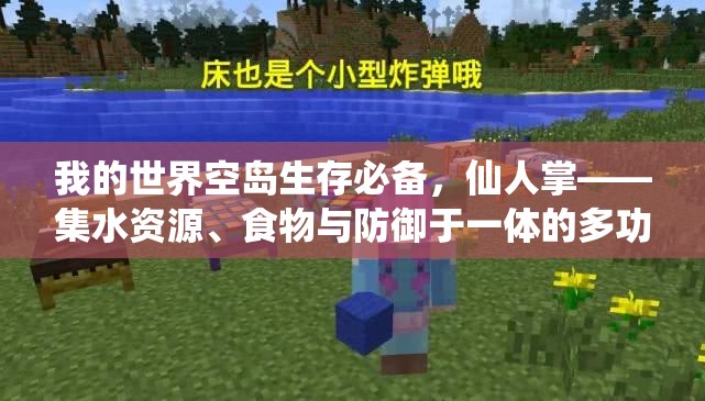 我的世界空岛生存必备，仙人掌——集水资源、食物与防御于一体的多功能绿色守护者