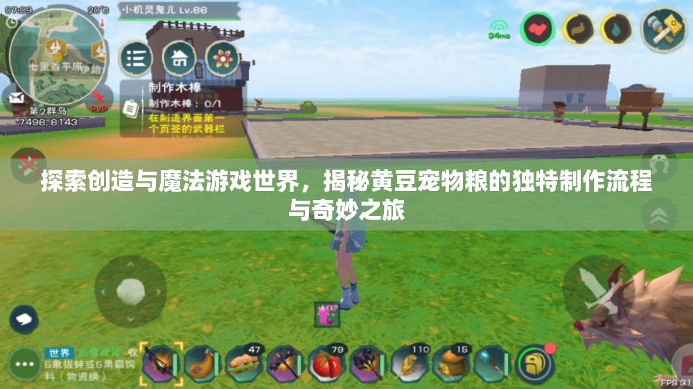 探索创造与魔法游戏世界，揭秘黄豆宠物粮的独特制作流程与奇妙之旅