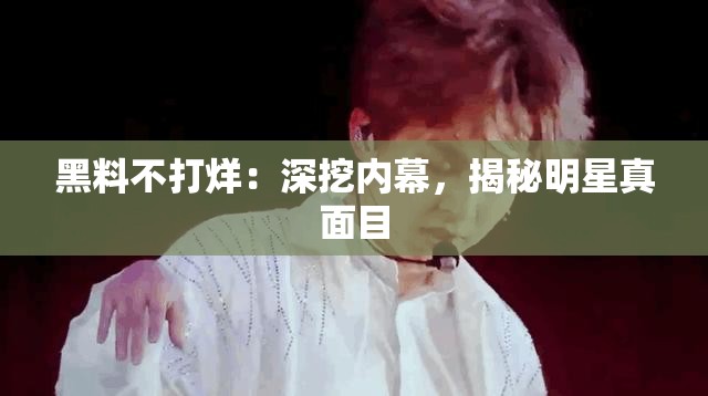 黑料不打烊：深挖内幕，揭秘明星真面目