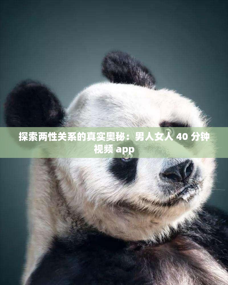 探索两性关系的真实奥秘：男人女人 40 分钟视频 app