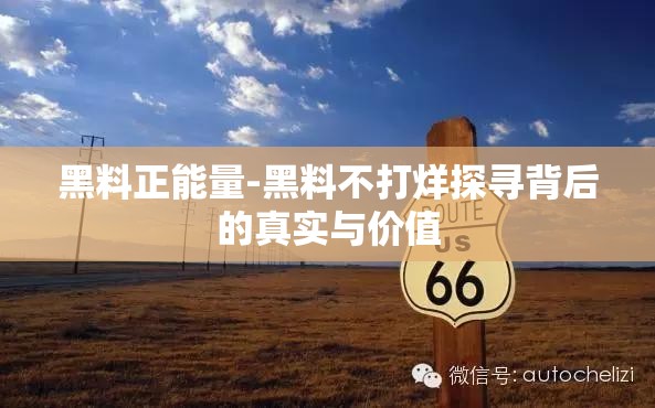 黑料正能量-黑料不打烊探寻背后的真实与价值