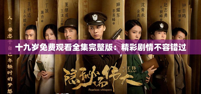 十九岁免费观看全集完整版：精彩剧情不容错过