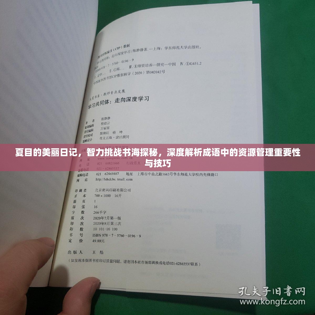 夏目的美丽日记，智力挑战书海探秘，深度解析成语中的资源管理重要性与技巧