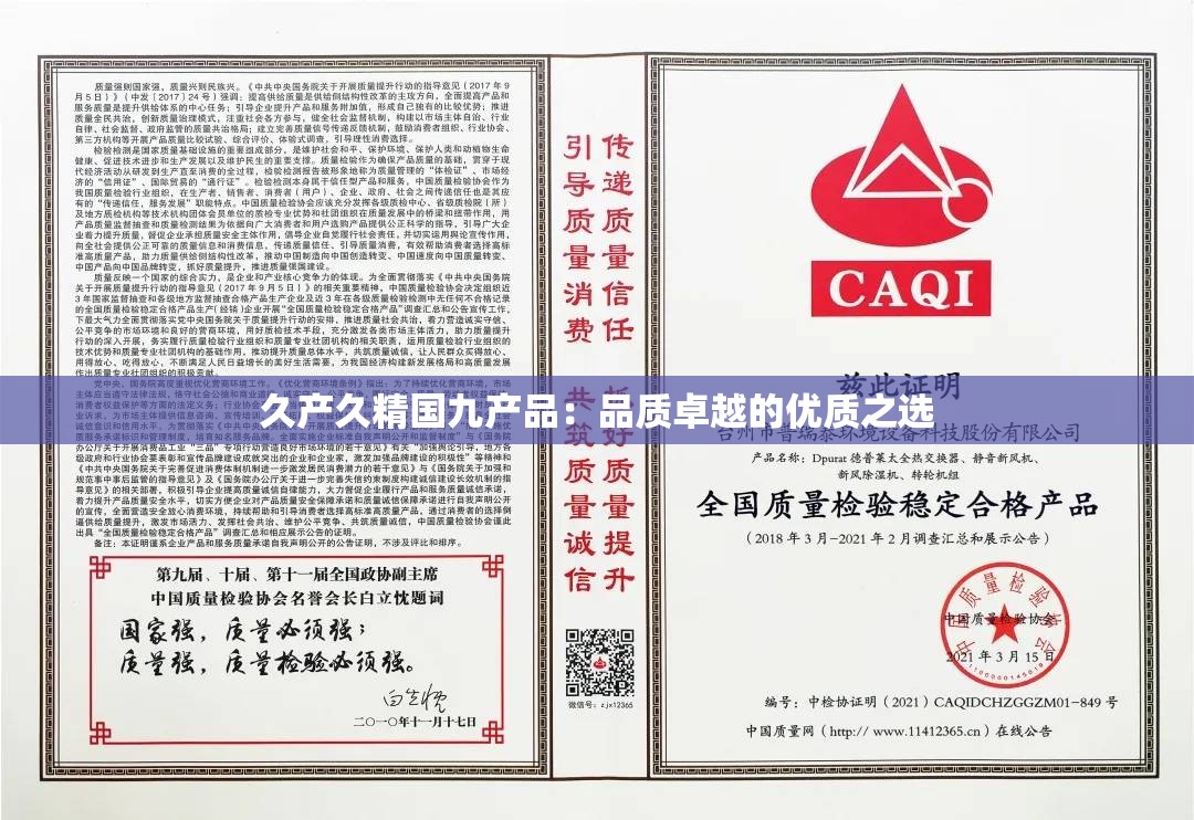 久产久精国九产品：品质卓越的优质之选