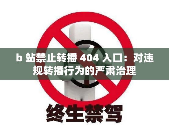 b 站禁止转播 404 入口：对违规转播行为的严肃治理