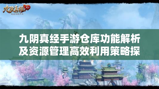 九阴真经手游仓库功能解析及资源管理高效利用策略探讨