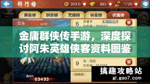 金庸群侠传手游，深度探讨阿朱英雄侠客资料图鉴全面解析