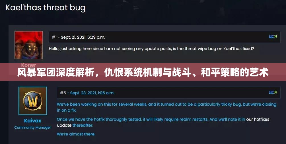 风暴军团深度解析，仇恨系统机制与战斗、和平策略的艺术