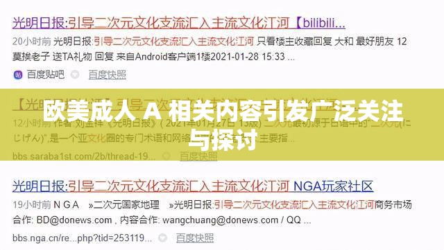 欧美成人 A 相关内容引发广泛关注与探讨