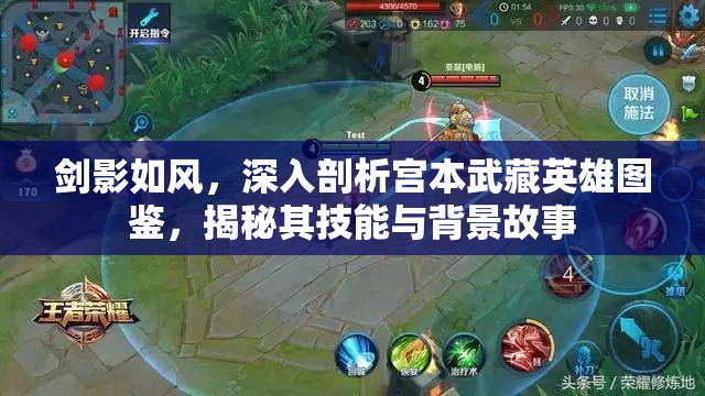 剑影如风，深入剖析宫本武藏英雄图鉴，揭秘其技能与背景故事