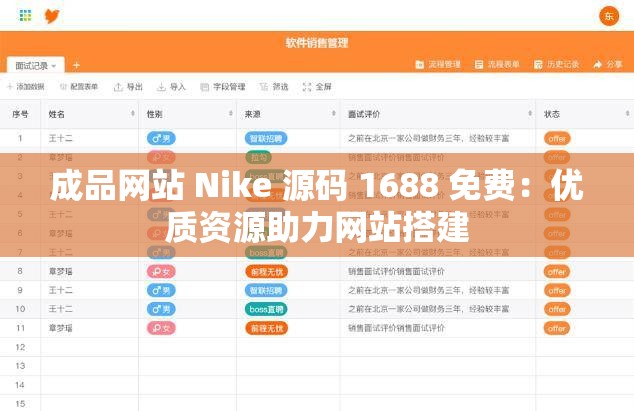 成品网站 Nike 源码 1688 免费：优质资源助力网站搭建