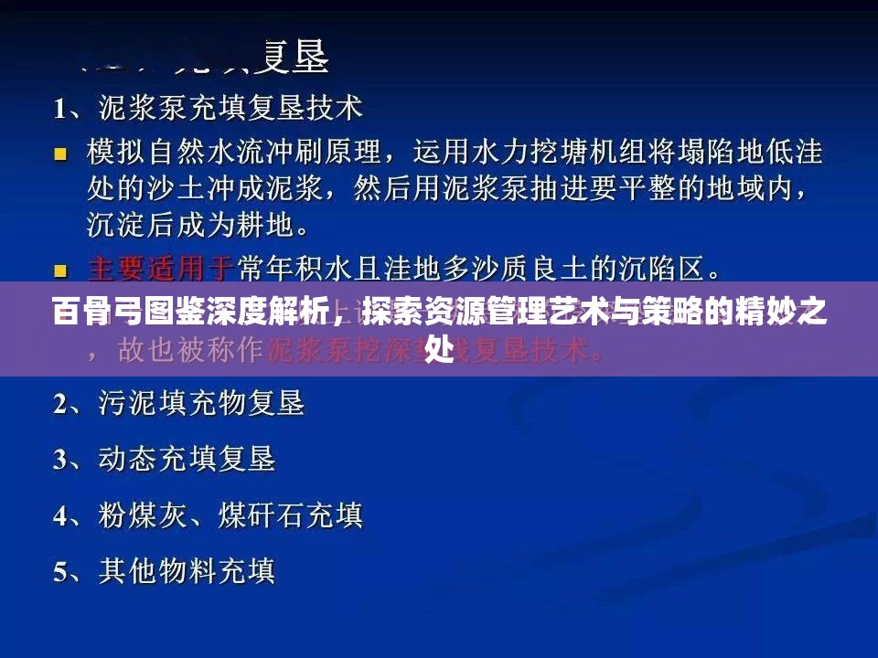 百骨弓图鉴深度解析，探索资源管理艺术与策略的精妙之处
