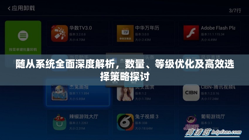 随从系统全面深度解析，数量、等级优化及高效选择策略探讨