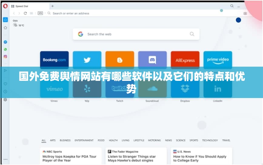 国外免费舆情网站有哪些软件以及它们的特点和优势