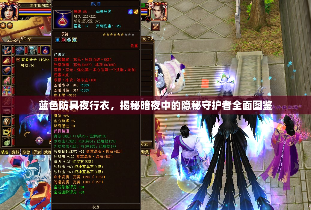 蓝色防具夜行衣，揭秘暗夜中的隐秘守护者全面图鉴