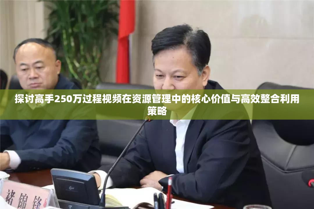 探讨高手250万过程视频在资源管理中的核心价值与高效整合利用策略