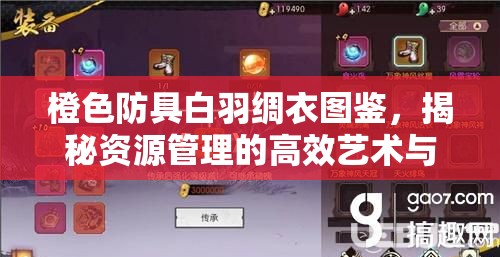 橙色防具白羽绸衣图鉴，揭秘资源管理的高效艺术与实战策略