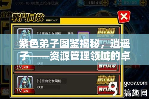 紫色弟子图鉴揭秘，逍遥子——资源管理领域的卓越智者与策略大师