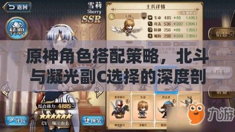 原神角色搭配策略，北斗与凝光副C选择的深度剖析与比较