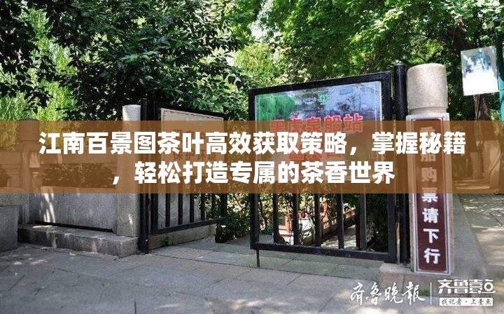 江南百景图茶叶高效获取策略，掌握秘籍，轻松打造专属的茶香世界
