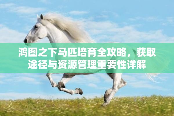 鸿图之下马匹培育全攻略，获取途径与资源管理重要性详解