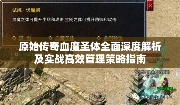 原始传奇血魔圣体全面深度解析及实战高效管理策略指南