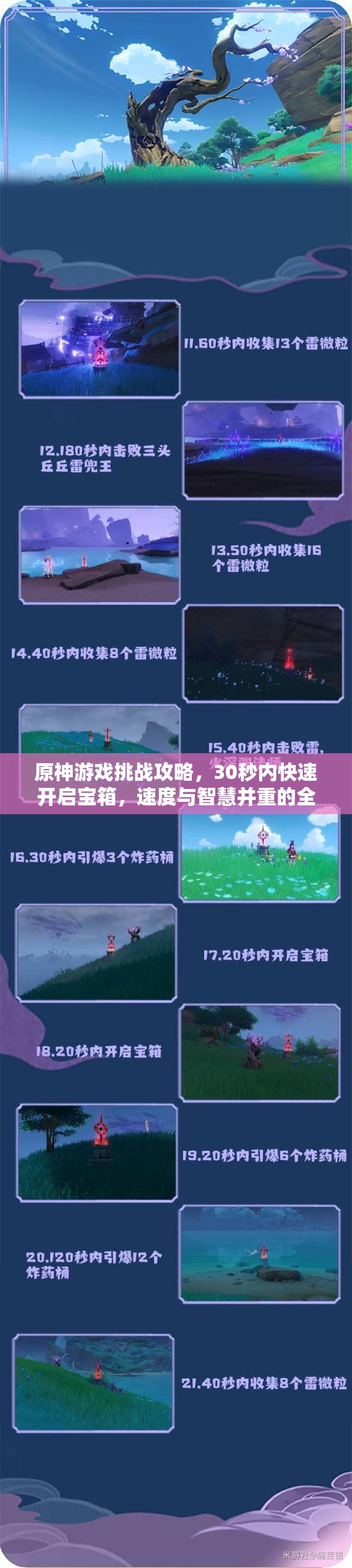 原神游戏挑战攻略，30秒内快速开启宝箱，速度与智慧并重的全面解析
