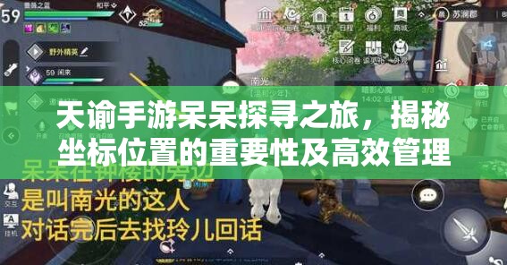 天谕手游呆呆探寻之旅，揭秘坐标位置的重要性及高效管理策略