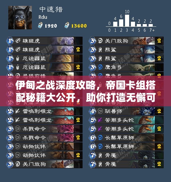 伊甸之战深度攻略，帝国卡组搭配秘籍大公开，助你打造无懈可击的战斗阵容