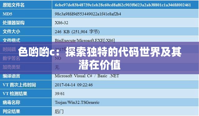 色哟哟c：探索独特的代码世界及其潜在价值