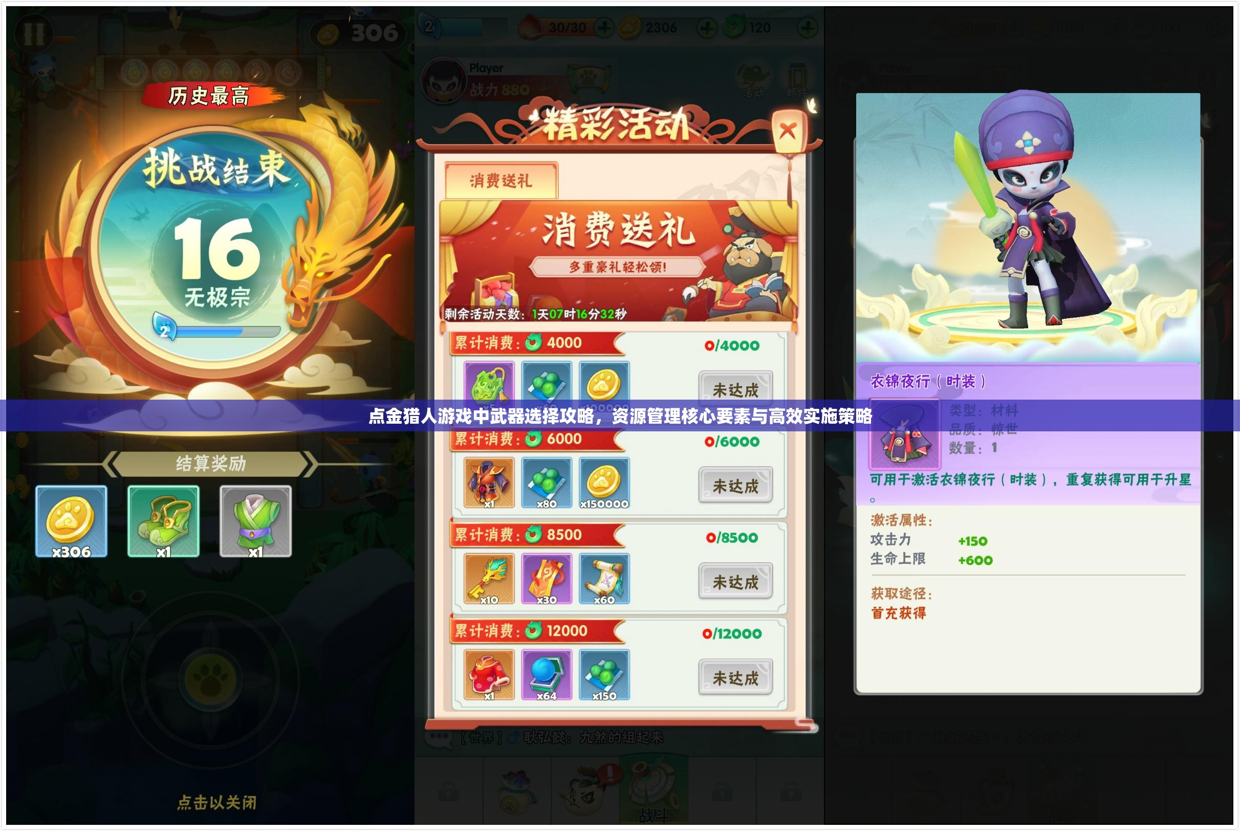 点金猎人游戏中武器选择攻略，资源管理核心要素与高效实施策略