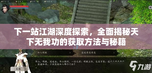下一站江湖深度探索，全面揭秘天下无我功的获取方法与秘籍