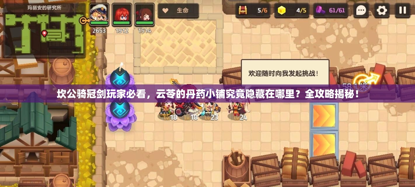 坎公骑冠剑玩家必看，云苓的丹药小铺究竟隐藏在哪里？全攻略揭秘！