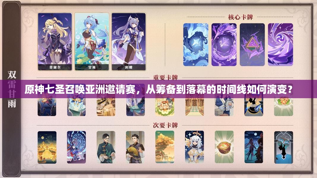 原神七圣召唤亚洲邀请赛，从筹备到落幕的时间线如何演变？