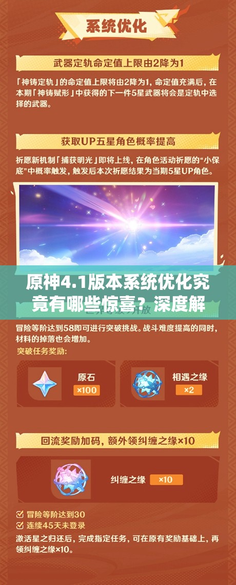 原神4.1版本系统优化究竟有哪些惊喜？深度解析带你一探究竟！