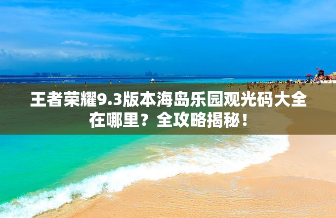 王者荣耀9.3版本海岛乐园观光码大全在哪里？全攻略揭秘！