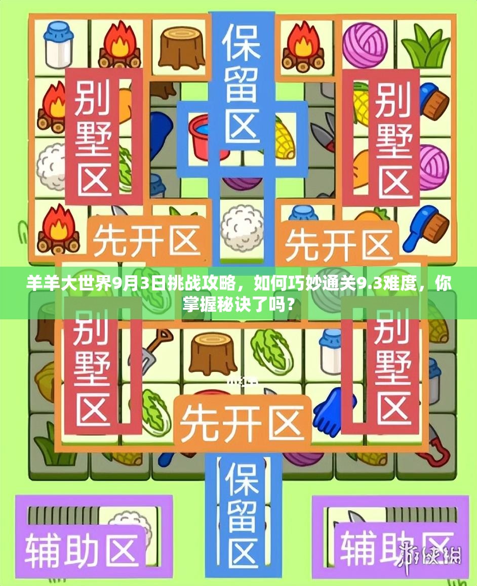 羊羊大世界9月3日挑战攻略，如何巧妙通关9.3难度，你掌握秘诀了吗？