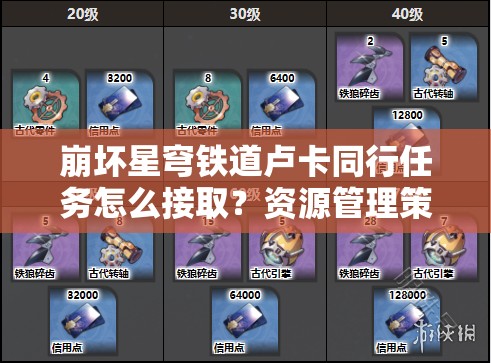 崩坏星穹铁道卢卡同行任务怎么接取？资源管理策略有何妙招？